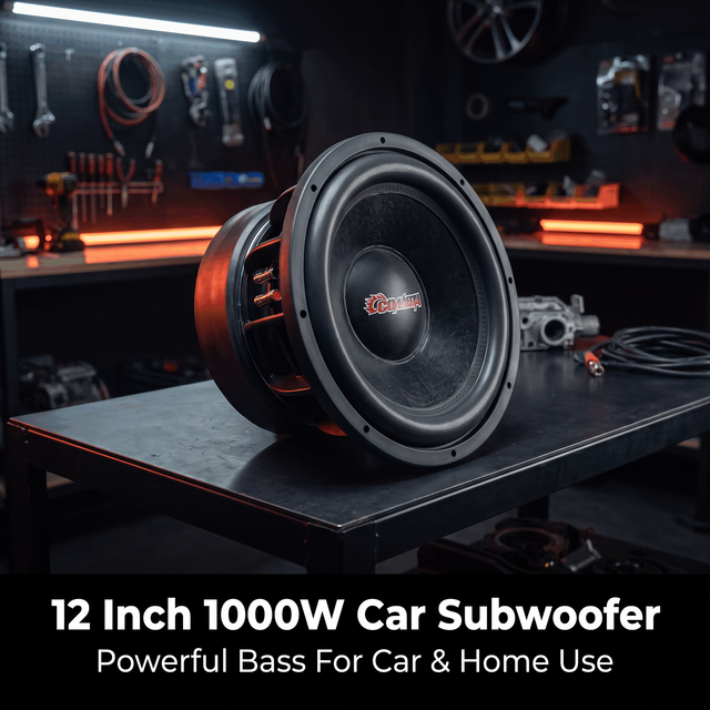 12 Inch Car Subwoofer 2000W Dual Voice Coil, 1000W RMS Bass Speaker for Vehicle Sound System & Deep Bass Enhancement