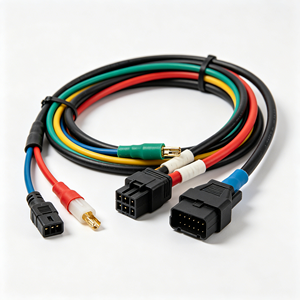 Custom Copper Core <b>Cable</b> <b>Assembly</b> with PVC Jacket Adapter Connectors 220V/110V Rated 1 Meter Length for Computer <b>Wiring</b> Harness - Product Image 1