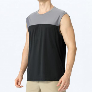 Chaleco deportivo para hombre, de secado rápido, poliéster personalizado, corte láser sin costuras, ajuste muscular, para fitness, maratón, running, transpirable - Product Image 4