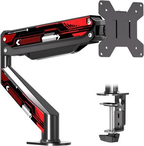 Support de moniteur de jeu rouge pour écrans de 13 à <span class=keywords><strong>32</strong></span> pouces, bras réglable à ressort à gaz, charge maximale 10 kg, VESA 75x75/100x100 mm - Product Image 1