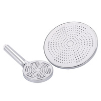 Ensemble de douche à effet pluie en ABS avec douchette à main, buse TPR, finition chromée, triple sortie d'eau pour toilettes et salle de bain