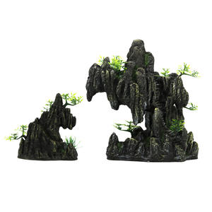 Réservoir de poissons en résine personnalisé cachette château asiatique grotte ornement chinois ancienne maison villes paysage décoration accessoires d'aquarium - Product Image 2