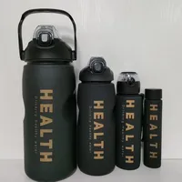 GC Lot de 4 bouteilles d'eau motivantes 2L Trios de Termos Logo en plastique isolé avec Garrafas de Agua et Termo