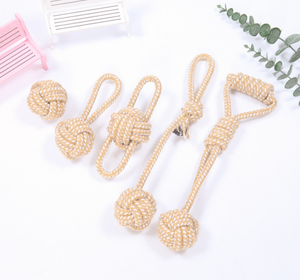 Köpek kenevir halat pamuk oyuncak Bite dayanıklı dayanıklı köpek düğüm çiğnemek halat köpek oyuncak - Product Image 3