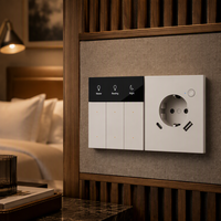 Prise d'éclairage intelligente avec écran OLED, interrupteur tactile à bascule, panneau mural 86, Tuya Zigbee 1 2 3 4 Gang, fil neutre, CE RoHS