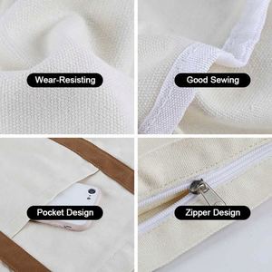 <b>Extra</b> Heavy-Weight <b>Large</b> Personalized Reusable Custom Tote Shopping Bags Cotton Canvas Bag - Product Image 4