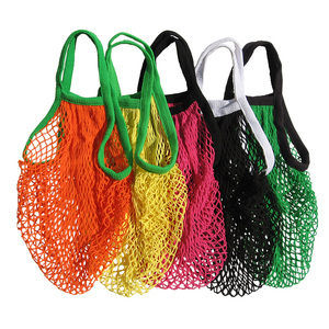 Vente en gros de <span class=keywords><strong>sac</strong></span> à provisions en maille de coton en corde colorée pour la plage doublée de stockage écologique pour fruits mangue - Product Image 2