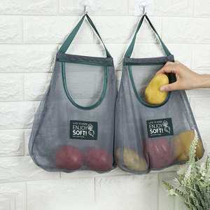 Bolsas de malla multifuncionales para almacenar frutas y verduras en la cocina, para colgar y transportar jengibre, ajo, cebollas y otros. - Product Image 3