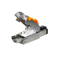Konektor RJ45 Terlindung CAT8 SFTP Tanpa Alat 8P8C Male Plug untuk Cat6A Cat7 Suku Cadang Telekomunikasi untuk Jaringan