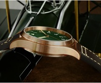 Reloj de Pulsera Automático Mark16 con Caja de Bronce Estañado, Superluminoso, Resistente al Agua hasta 200 m, Estilo Piloto de la Fuerza Aérea