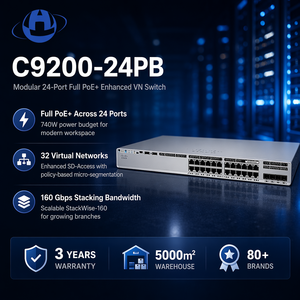 Nouveau commutateur d'entreprise SD-Access StackWise <span class=keywords><strong>C9200</strong></span>-<span class=keywords><strong>24PB</strong></span> 24 ports Full PoE+ 32 réseaux virtuels avec uplink modulaire - Product Image 1