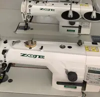 Máquina de coser zoje de ordenador usada, famosa marca china, 9703, aguja única, punto de bloqueo, mantener un buen precio, buen estado de trabajo