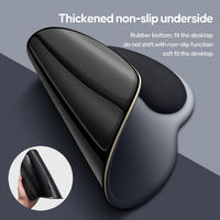Ensemble de repose-poignets pour souris dégradées Tapis de souris antidérapant en cuir de silicone pour jeux d'ordinateur avec mousse à mémoire de forme stockée