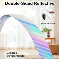 Ventilateurs anti-mouches électriques rechargeables pour l'intérieur et l'extérieur avec pales holographiques pour tables, support flexible et écologique