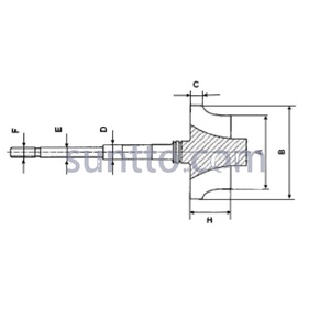 Eje de Rueda RHV4 VT17/ VIGL/ VIGM/ VIIH/ VIIO/ VIJF/ VIJE/ VIIP para Motor MH1 - Product Image 1