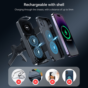 Nuevos Productos de Tendencia, Dispositivos Electrónicos, Cargador Inalámbrico <span class=keywords><strong>para</strong></span> Auto con Pantalla Plegable de Rotación de 360 Grados y Antivibración de 15W, Soporte <span class=keywords><strong>para</strong></span> <span class=keywords><strong>iPhone</strong></span> - Product Image 5