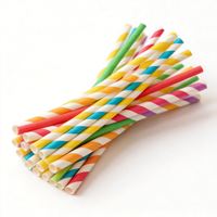 Pailles en papier jetables biodégradables, emballées individuellement, de qualité alimentaire, compostables, en pâte de bois, pour thé au lait, café