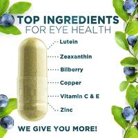 Capsules de Lutéine Vitamines Oculaires Vision Avancée Complexe Myrtille Plus Ginkgo Eyebright Gélules Molles Zeaxanthine Lutéine