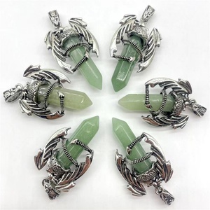 Collar Vintage Retro Simple y Elegante con Cristal de Amatista, Dragón, Bruja, Piedra Preciosa Natural, Reiki, Espiritual, Joyería de Acero Inoxidable - Product Image 2