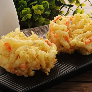 Vente en gros Kakiage japonais aliments préparés congelés instantanés tarte aux légumes croustillante tempura <span class=keywords><strong>de</strong></span> pommes <span class=keywords><strong>de</strong></span> <span class=keywords><strong>terre</strong></span> et <span class=keywords><strong>de</strong></span> carottes à l'oignon - Product Image 1