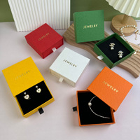 Boîte cadeau coulissante personnalisée avec logo pour bijoux et pochette en microfibre – Coffret d'emballage pour colliers et boucles d'oreilles, idéal pour un cadeau d'anniversaire