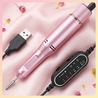 Perceuse à ongles électrique de haute qualité, type stylo : contrôle USB, régulation de vitesse infinie, dissolvant de vernis à ongles tout en aluminium