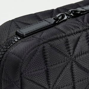 Keymay Custom Unisex Black Quilted Ripstop Fashion Waist Bags Waterproof Nylon Fanny Pack Zipper Travel Crossbody Belt Bag - Product Image 3