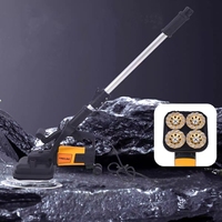 Ponceuse à béton portable 3800W avec support OEM, machine à poncer le béton à longue tige