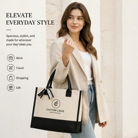 Sac fourre-tout réutilisable en toile pour femme, écologique, en coton, avec logo personnalisé imprimé et motif – Grande Vente