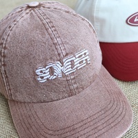 Casquettes de baseball unisexe en denim à 6 panneaux, style Dad Hat, en coton lavé, bicolores, avec logo brodé personnalisé, pour le sport, vente en gros, faible MOQ