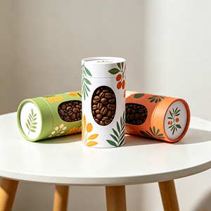 Custom Biodegradable Food <b>Container</b> Coffee Bean Packaging Airtight Cylinder Eco Friendly Tube - Product Image 2