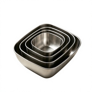 Saladiers ronds en acier inoxydable de haute qualité, bols mélangeurs de différentes tailles, vaisselle de cuisine personnalisable, vente en gros - Product Image 1