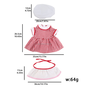 ตุ๊กตาเด็กผู้หญิงผมสีดำขนาด14นิ้วแฟชั่นพร้อมเครื่องประดับเสื้อผ้า - Product Image 4