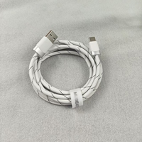 Kabel USB C ke USB C 100W Pengisian Cepat Transfer Data Mati Otomatis Nilon Kepang Paduan Aluminium 1.2m 2m