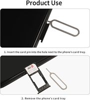 Outil d'éjection de carte SIM en acier inoxydable, outil universel pour retirer la carte SIM, broche de retenue de carte SIM