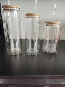 Vente en gros verres à bière droits avec couvercle et paille 12oz 16oz 20oz verres à eau vierges pour Sublimation - Product Image 3