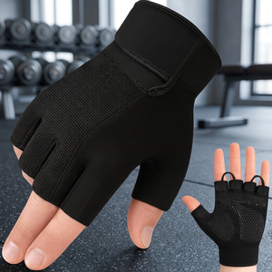 Guantes de Gimnasio Transpirables BEAST RAGE de PU para Levantamiento de Pesas, Ciclismo, Antideslizantes, con Palma Acolchada, Medios Dedos, Unisex - Product Image 3