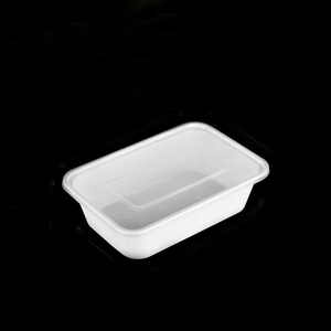 microwaveable disposable lunch box take out black white transparent plastic food container with clear lids