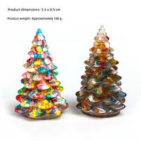 Mini sapin de Noël en résine synthétique pour la décoration de la maison, ornement de bureau de Noël dans un ensemble décoratif de style Instagram