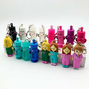 Goma PVC Caucho Inyector Llavero Mediación Vial Abridor Ampolla de vidrio Abrebotellas Llavero con función de interruptores - Product Image 4