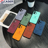 Coque de téléphone de style affaires antichoc en cuir PU de haute qualité pour iPhone 17 16 15 14