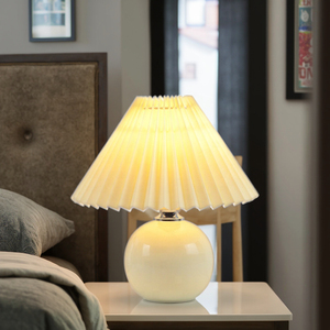 Creative Nordic <strong>Ceramic</strong> Small Square <strong>Table</strong> <strong>Lamp</strong> with Flexible AC LED Modern Design for Living Room Night Light - Product Image 1