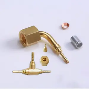 Conector de latón para manguera de presión HVAC, unidad de condensación de refrigeración