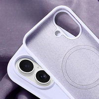 Silicone liquide couleur pure pour iPhone 16 Pro Max étui de téléphone magnétique iPhone 15 étui de protection