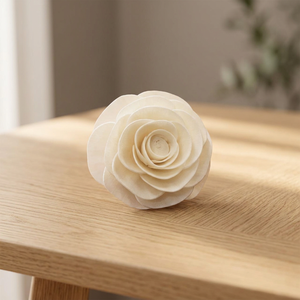 Flor de Cerezo Artificial de Madera Sola Blanca de 8CM Hecha a Mano, la Más Vendida, para Decoración Interior del Hogar, Ecológica, para Bodas - Product Image 2