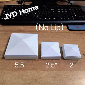 JYD粉体塗装鋳造アルミニウムポストカバーピラミッドフェンスポストキャップスクエアベースダイキャストアルミニウムフェンスカバーネジ付き - Product Image 4