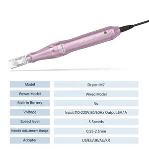 Stylo dermique sans fil à micro-aiguilles <span class=keywords><strong>Dr</strong></span>.<span class=keywords><strong>pen</strong></span> <span class=keywords><strong>M7</strong></span>, appareil de soin de la peau pour la beauté, dispositif de micro-dermabrasion anti-rides - Product Image 6