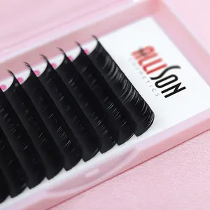 Allison Velvet Volume Lash Trays 0.03 0.05 0.07 Eyelash Extension Wholesale Fluffy Dark Matte Black Lash Extension Supplier