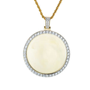 Hiphop Mens Jewelry Gravé Mémoire Médaillons Zircon 14k Or Cadre <span class=keywords><strong>Photo</strong></span> <span class=keywords><strong>Pendentif</strong></span> <span class=keywords><strong>Photo</strong></span> - Product Image 3