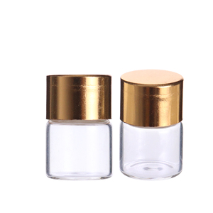 CN 1ml 2ml âmbar claro pequeno frascos de vidro tubular garrafas recipientes frasco com rolha e tampa pequena amostra - Product Image 4